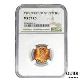 1995 DDO Lincoln Memorial Cent NGC MS67 RD