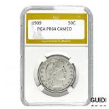1909 Barber Half Dollar PGA PR64 CAMEO