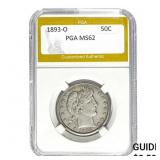 1893-O Barber Half Dollar PGA MS62
