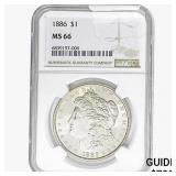 1886 Morgan Silver Dollar NGC MS66