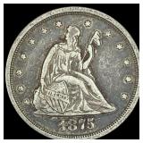 1875-S Twenty Cent Piece NEARLY UNCIRCULATED