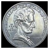 1918 Illinois Centennial Half Dollar CHOICE BU