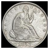 1853 Arrows Seated Liberty Half Dollar CLOSELY UNC