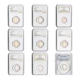 1945-1962 GEM BU Silver Washington Quarter Lot [9