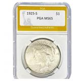 1925-S Peace Dollar PGA MS65