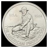 1984 Engelhard Prospector 1 oz Silver Ro GEM BU