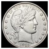1911-D Barber Half Dollar LIGHTLY CIRCULATED