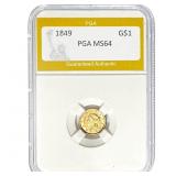 1849 Gold Dollar PGA MS64
