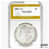 1891-CC Morgan Silver Dollar PGA MS63