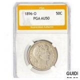 1896-O Barber Half Dollar PGA AU50