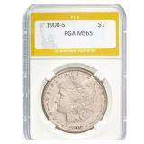 1900-S Morgan Silver Dollar PGA MS65