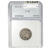 1917-D Buffalo Nickel NNC F-15