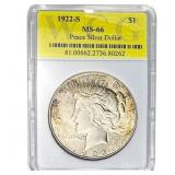 1922-S Peace Silver Dollar WCG MS-66