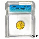 1907 $2.50 Gold Quarter Eagle ICG MS67