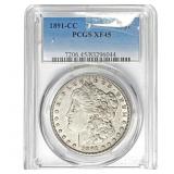 1891-CC Morgan Dollar PCGS XF45
