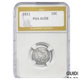 1821 Capped Bust Dime PGA AU58