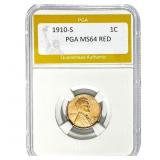 1910-S Lincoln Cent PGA MS64 RED