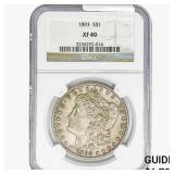 1893 Morgan Silver Dollar NGC XF40