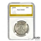 1944 Walking Liberty Half Dollar PGA MS66