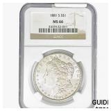 1881-S Morgan Silver Dollar NGC MS66