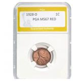 1928-D Lincoln Cent PGA MS67 RED