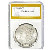 1883-CC Morgan Dollar PGA MS65+ PL