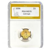2006 $5 Gold Eagle PGA MS70