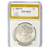 1897-O Morgan Dollar PGA MS63