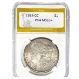 1883-CC Morgan Dollar PGA MS66+