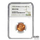 1995 DDO Lincoln Memorial Cent NGC MS67 RD
