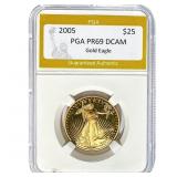 2005 $25 Gold Eagle PGA PR69 DCAM