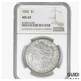 1902 Morgan Silver Dollar NGC MS63