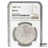 1882-O Morgan Silver Dollar NGC MS63