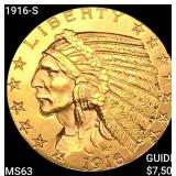 1916-S $5 Gold Half Eagle
