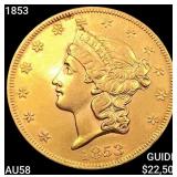 1853 $20 Gold Double Eagle