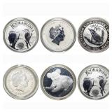 1992-2023 Gr. Britain & Aus 1oz Silver Coin[6 Coin