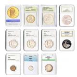 1923-2005 HIGH GRADE Varied US COinage Lot [11 Coi