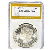1885-O Morgan Dollar PGA MS67+ DMPL