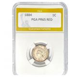 1884 Indian Head Cent PGA PR65 RED