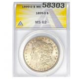 1899-O Morgan Dollar ANACS MS62