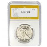 1939 Walking Liberty Half Dollar PGA PR6