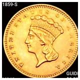 1859-S Rare Gold Dollar UNCIRCULATED