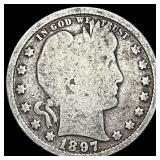 1897 Barber Quarter NICELY CIRCULATED