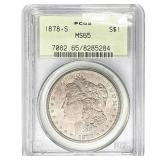 1878-S Morgan Silver Dollar PCGS MS65