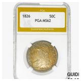 1826 Capped Bust Half Dollar PGA MS62