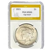 1921 Peace Dollar PGA MS66