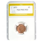 1871 Indian Head Cent PGA PR65 RED