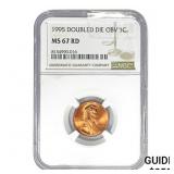 1995 DDO Lincoln Memorial Cent NGC MS67 RD