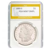 1880-S Morgan Dollar PGA MS67 DMPL