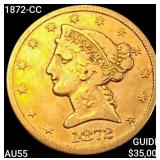 1872-CC $5 Gold Half Eagle
